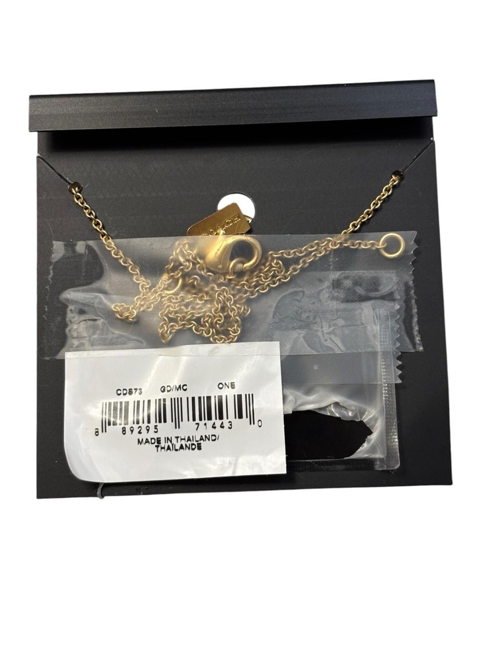 NWT Coach Heart Cluster Pendant Necklace Gold Multi Crystal CDS73 - Picture 7 of 7
